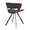Armen Living Ulric Wood and Metal Modern Dining Room Accent Chair in Charcoal Gray LCULSIWACH - alternate 6